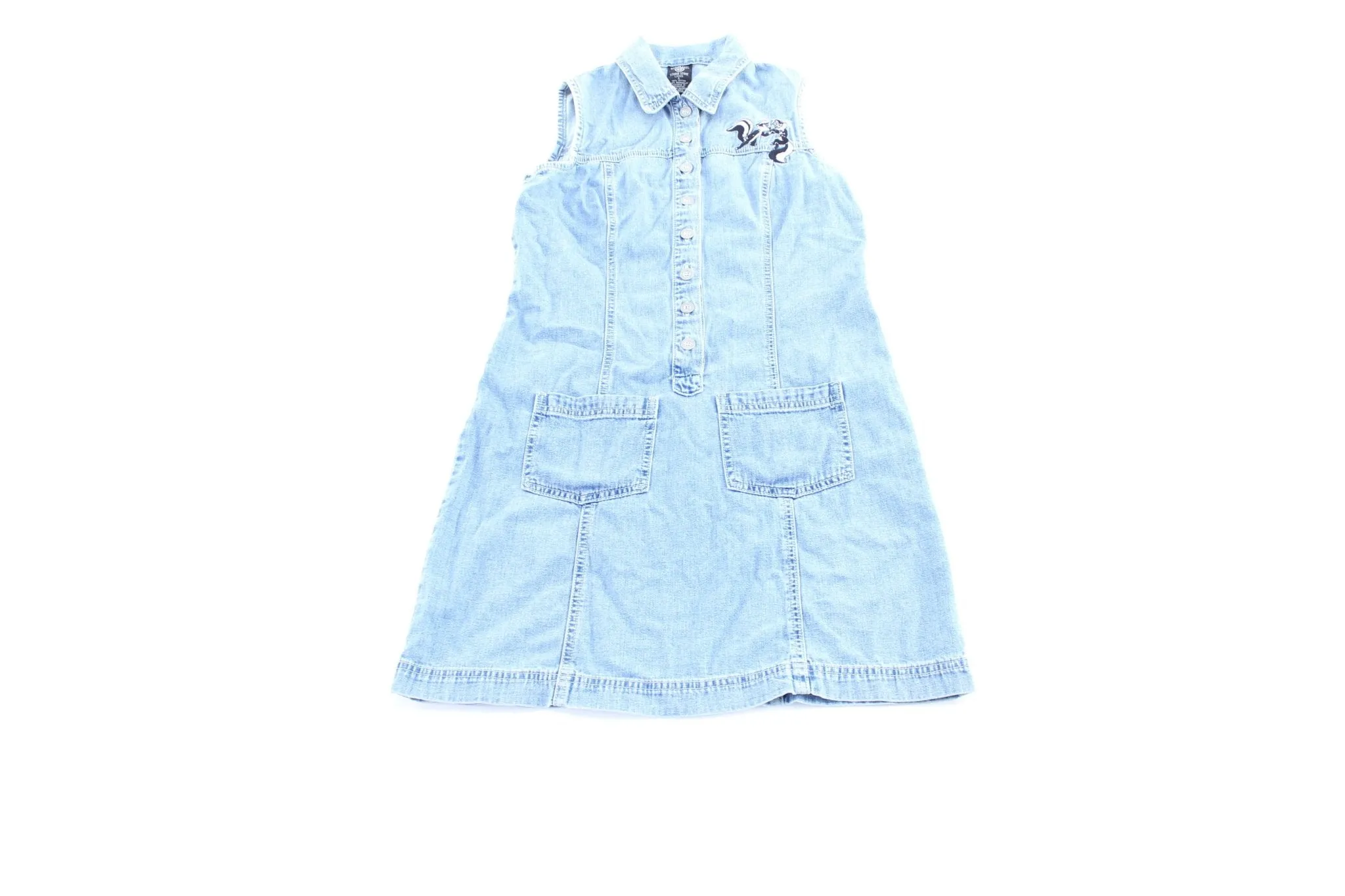 1998 Warner Bros Embroidered Denim Skirt
