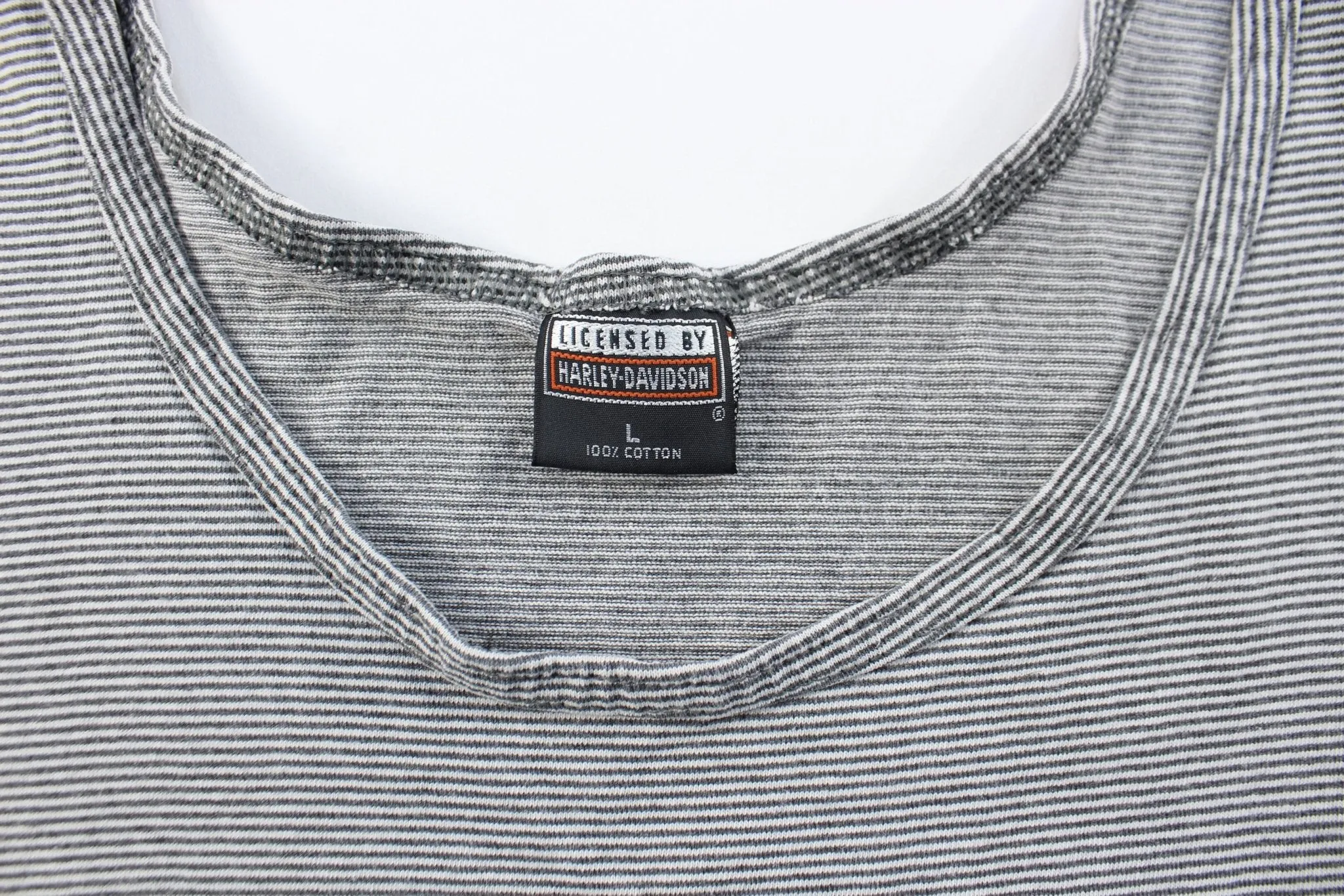 90's Harley Davidson Motorcycles Striped Tank Top