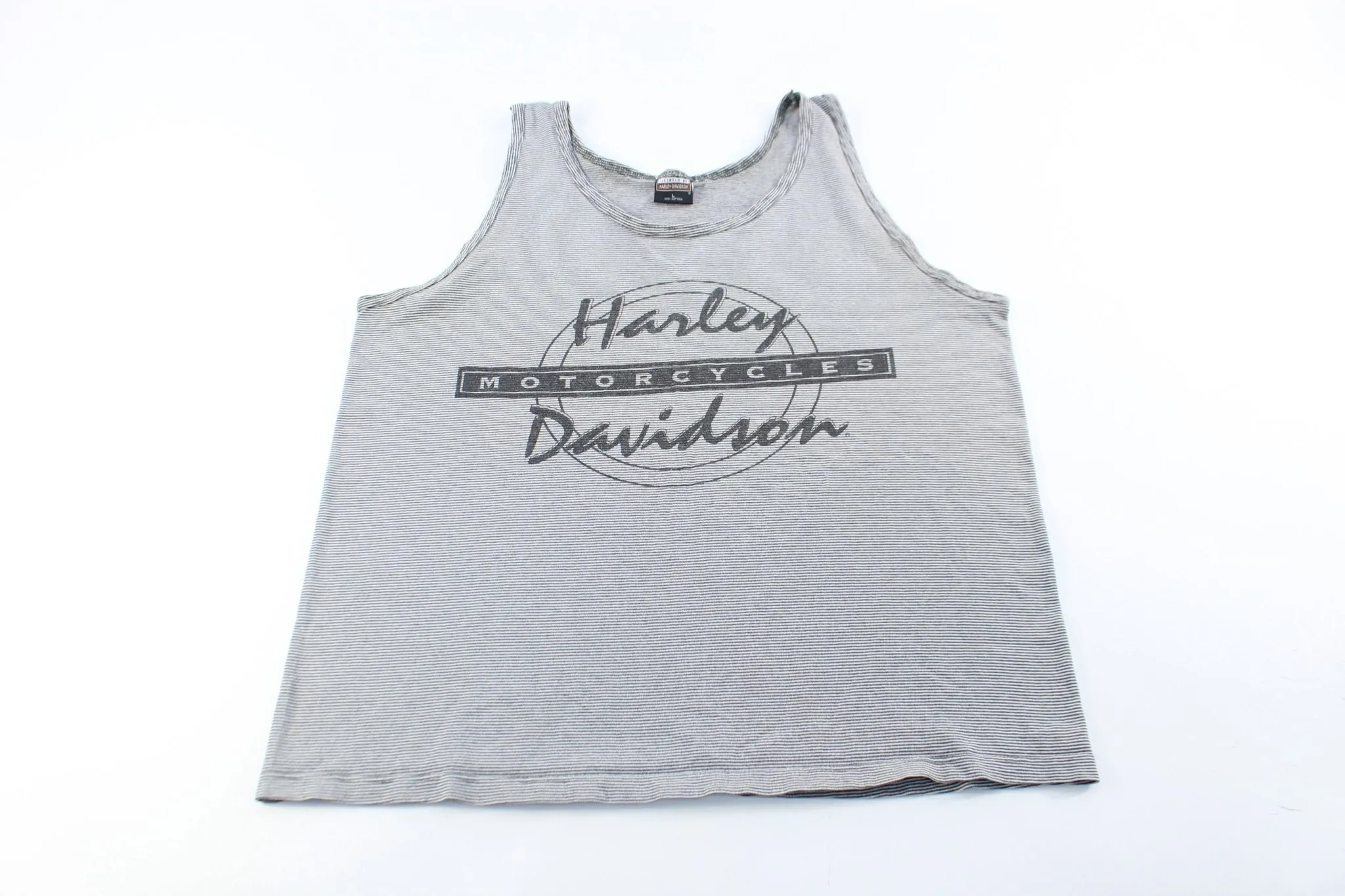 90's Harley Davidson Motorcycles Striped Tank Top
