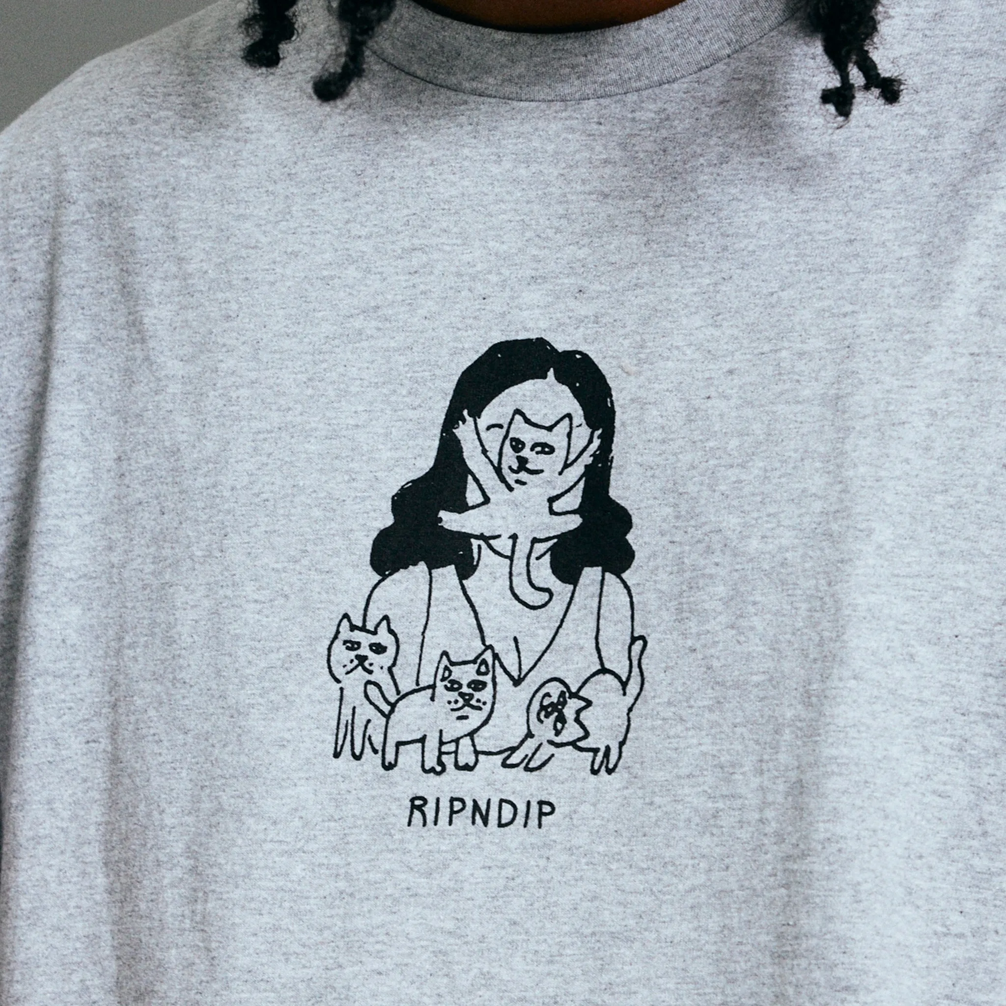 Cat Lady Tee (Ash Heather)