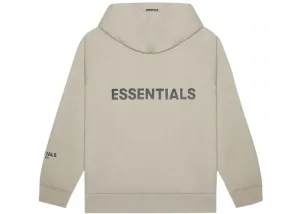 ESSENTIALS FOG 3D SILICON ZIP UP HOODIE TAUPE