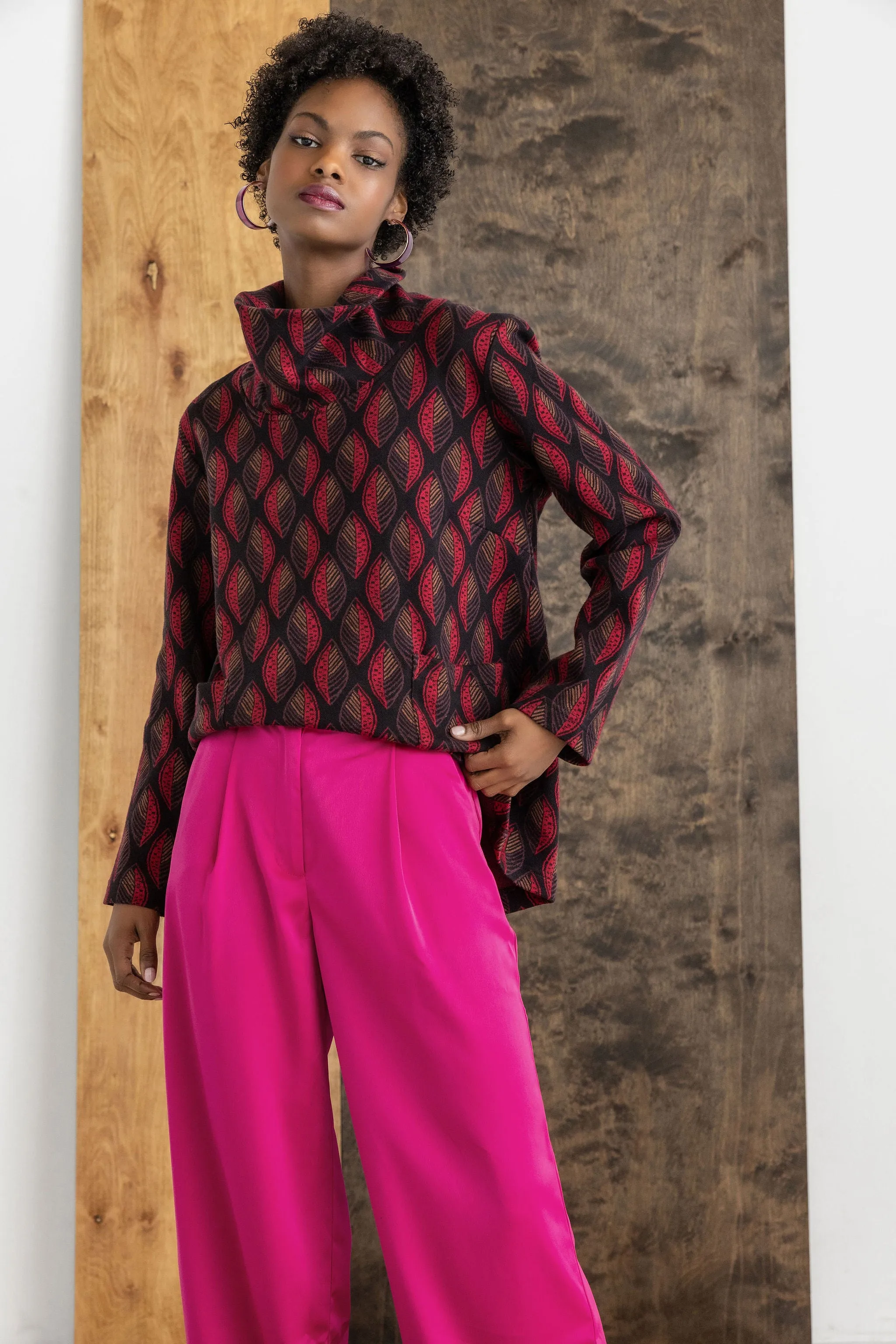 Komil Clothing Acadia Weave Cowl Top
