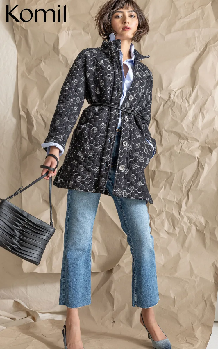 Komil Clothing Long Jacket Beehive Quilt