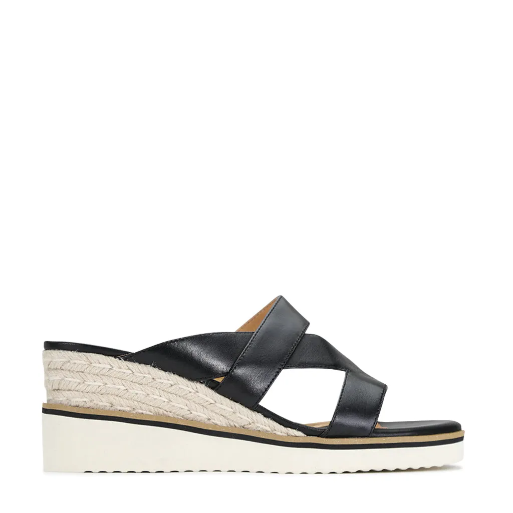 Laz Leather Slides