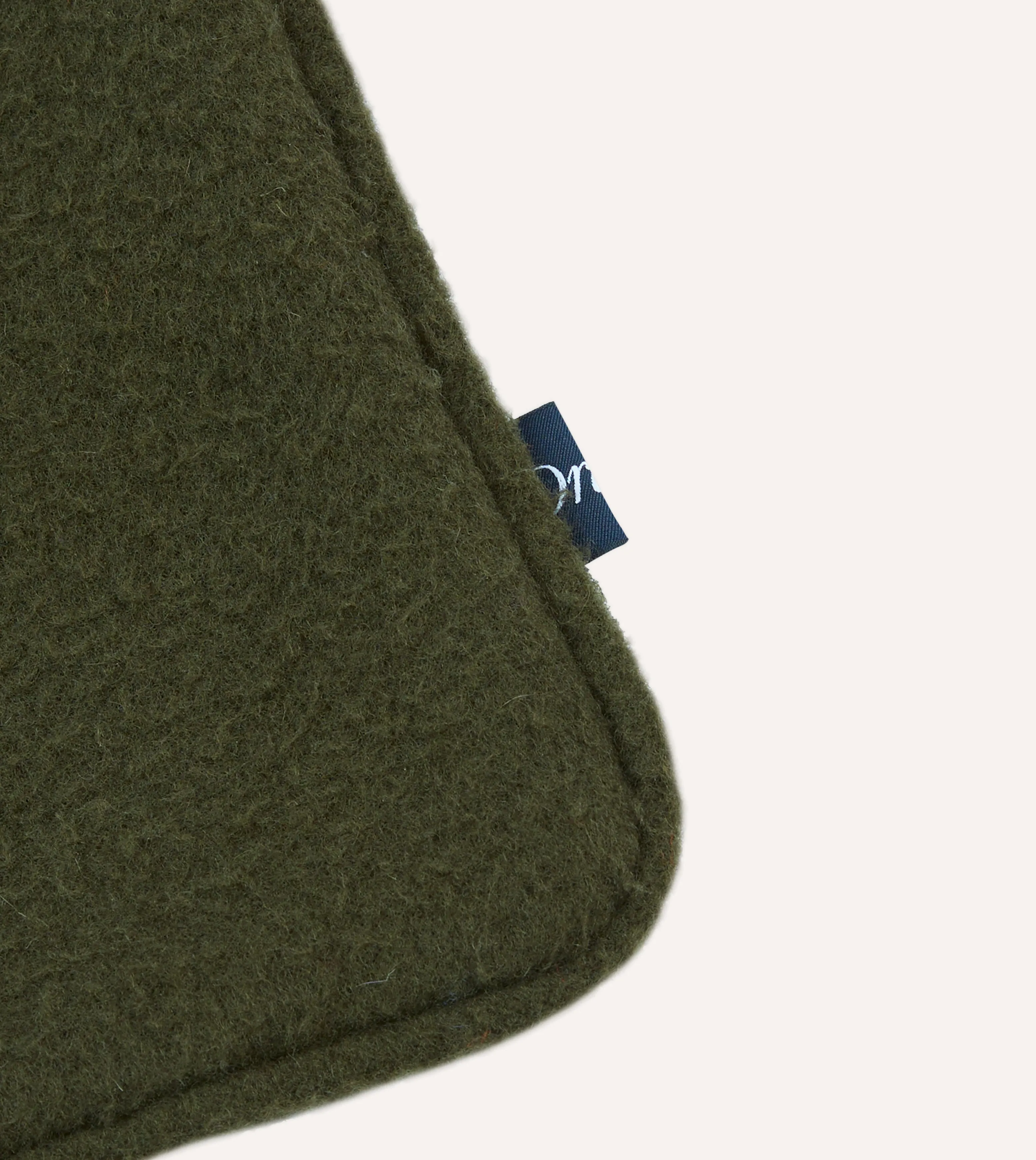 Wool Cushion Cover in Olive Green for Casentino Style