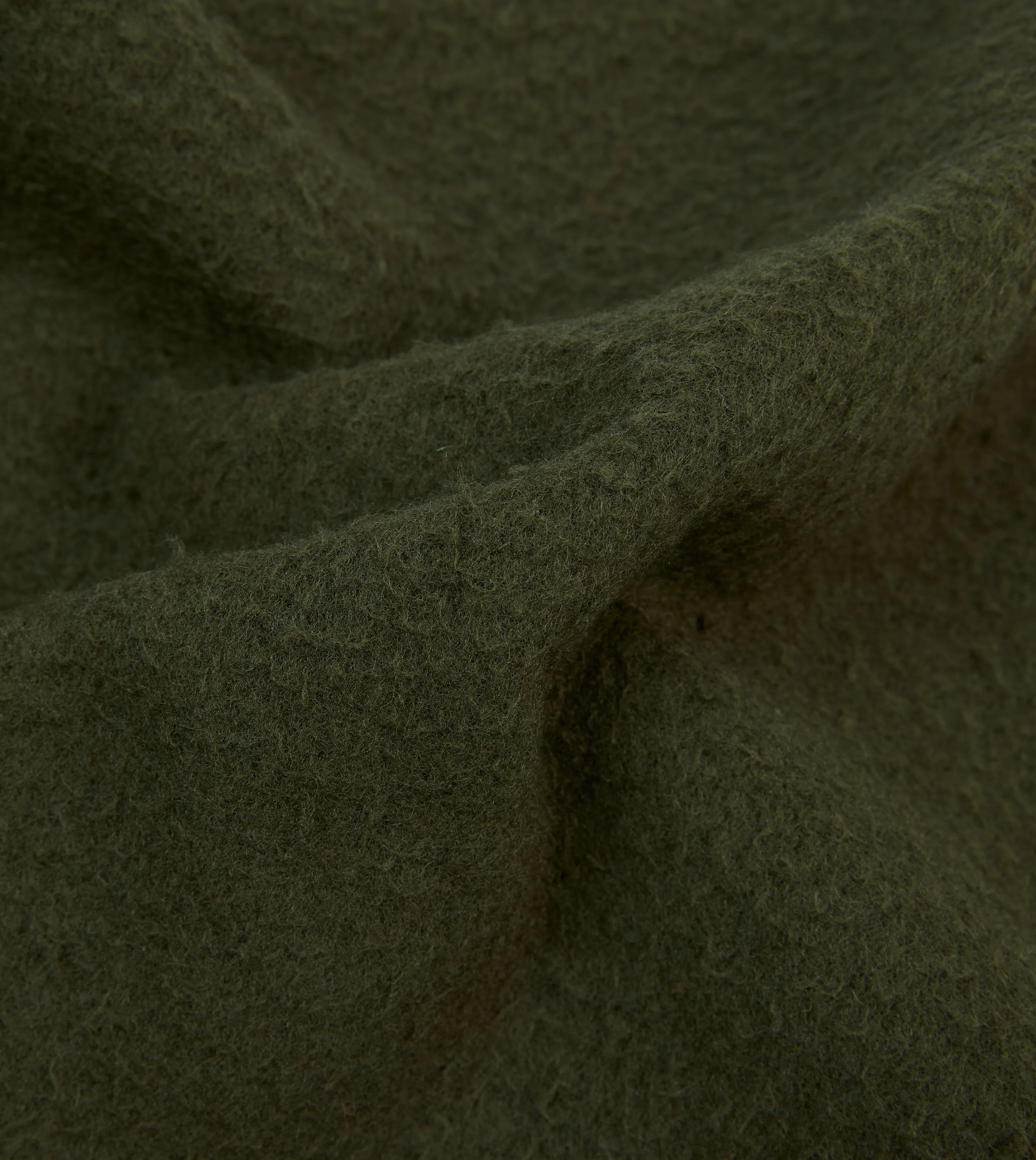 Wool Cushion Cover in Olive Green for Casentino Style