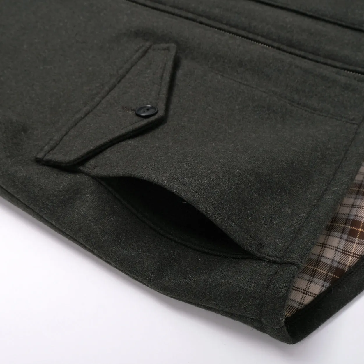 Olive Wool Field Vest