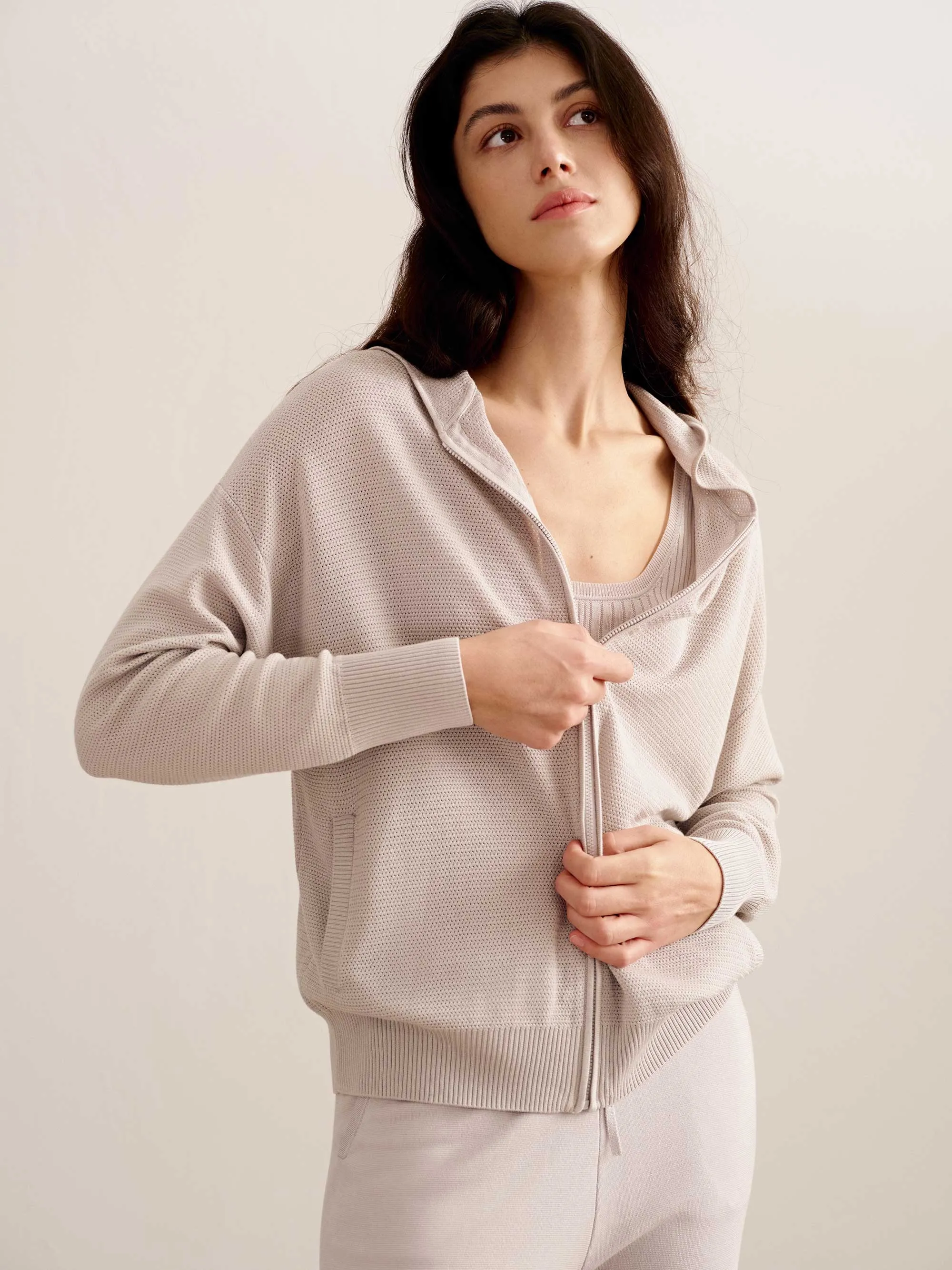 Silky Knit Hoodie